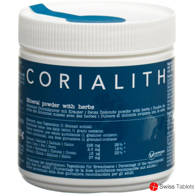 Corialith Swiss dolomite powder with herb Ds 250 g