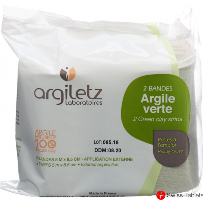 Argiletz healing earth green instant 5mx8.5cm tying 2 pcs