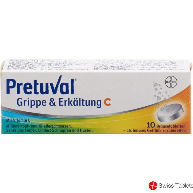 Pretuval flu and cold Brausetabl C 10 pcs