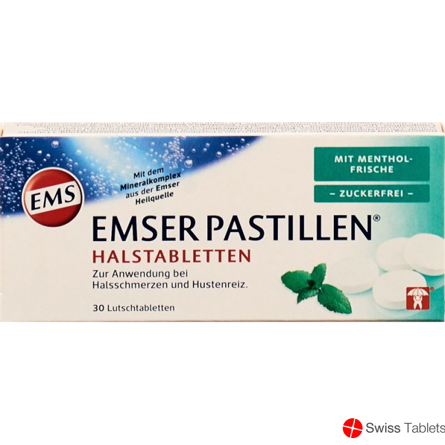 Emser sugar-free with menthol 30 pastilles