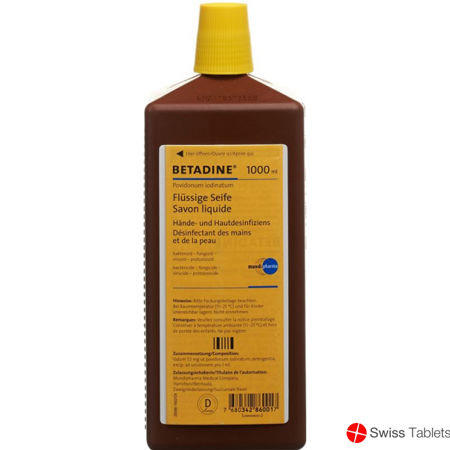 Betadine soap liq Fl 1000 ml