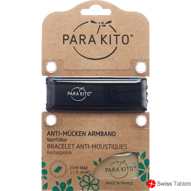 Para'Kito Wristband Mosquito Repellent Black buy online