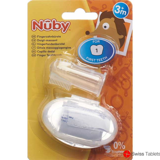 Nuby finger toothbrush with storage box buy online