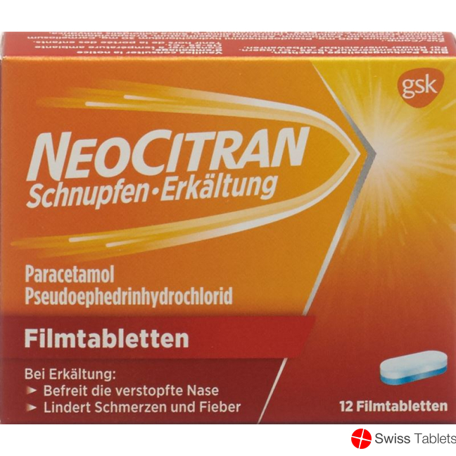 Neocitran Schnupfen/erkaeltung Filmtabletten 12 Stück buy online