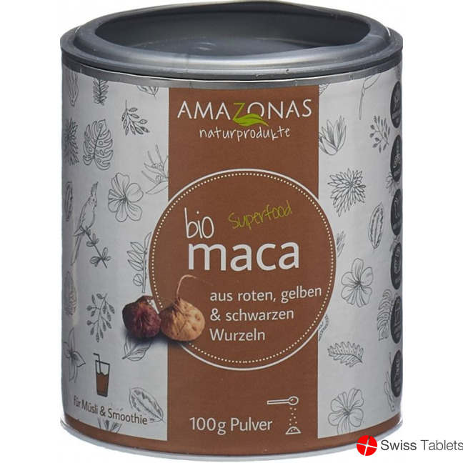 Maca Bio Pulver 100% Pur Dose 100g buy online