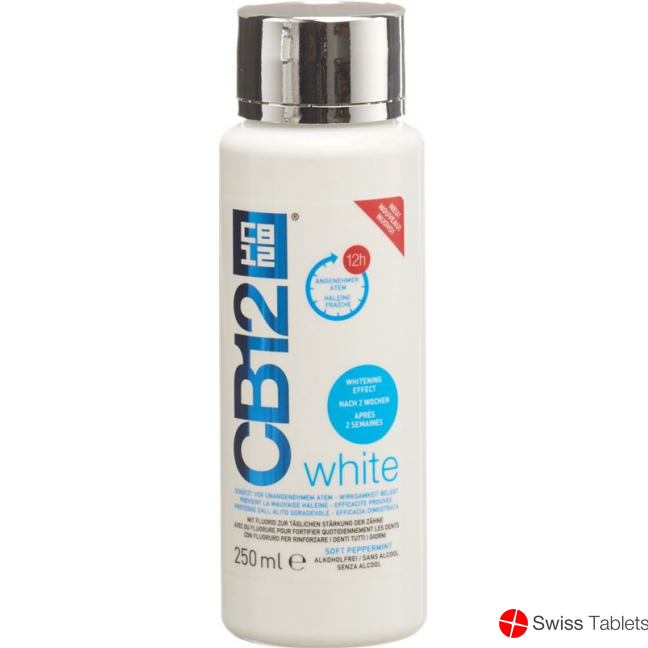 CB12 White Mouthwash Bottle 250ml buy online