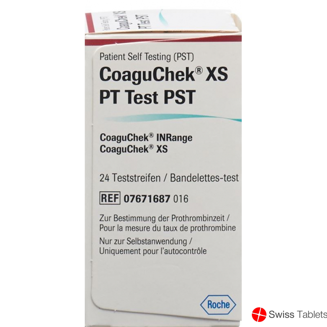 CoaguChek XS PT PST German / Italian / Dutch / French 24 pcs