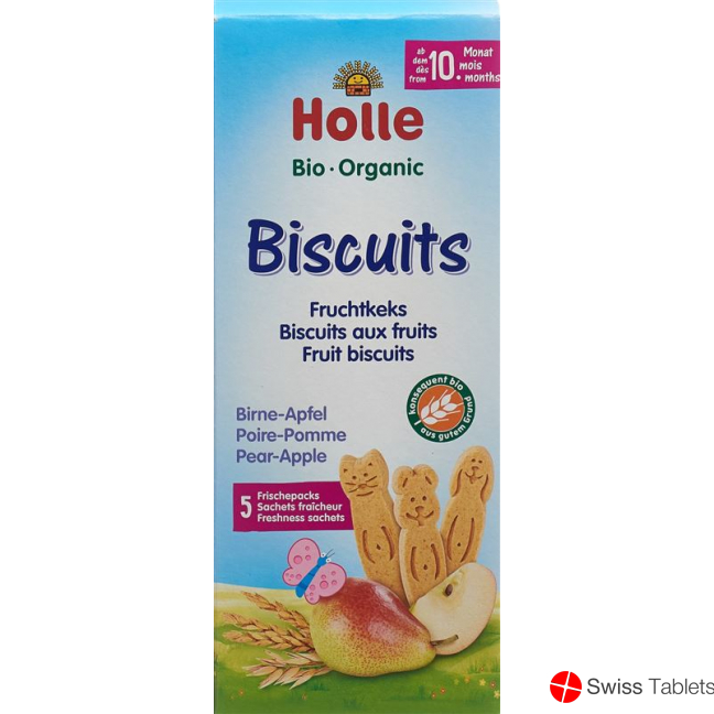 Holle Bio-Biscuits Birne Apfel 125g buy online