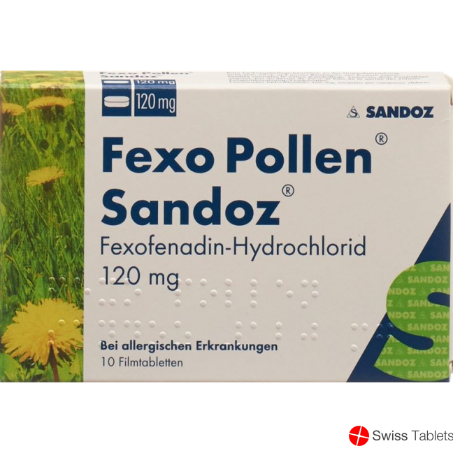 Fexo Pollen Sandoz Filmtabletten 120mg 10 Stück buy online
