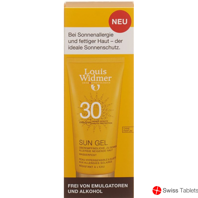 Louis Widmer Sun Gel 30 Unscented 100ml buy online