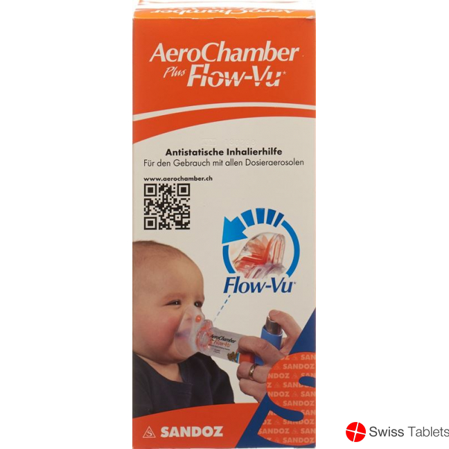 Aerochamber Plus Flow-vu mit Maske (0-18 M) Orange buy online