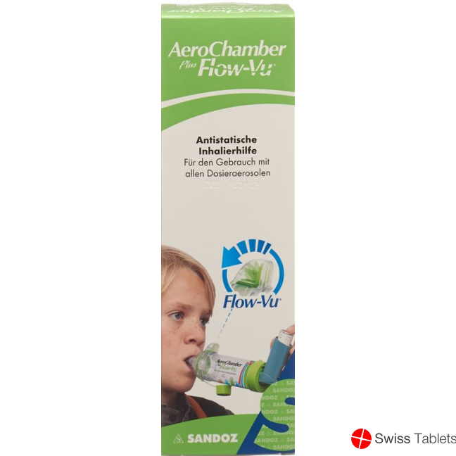 Aerochamber Plus Flow-vu ohne Maske (5+ J) Grün buy online