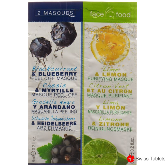 Face Food Gesichtsmaske Heidelbeer Zitron 2x 6ml buy online