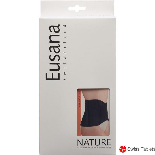 Eusana Kidney Warmer Anatomical Silk/Wool M Black buy online