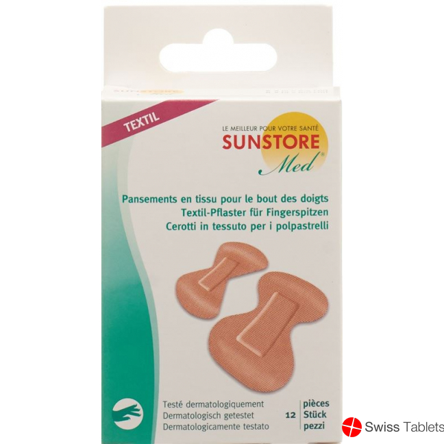 Sunstore Med Textil-Pflaster Fingerspitzen 12 Stück buy online