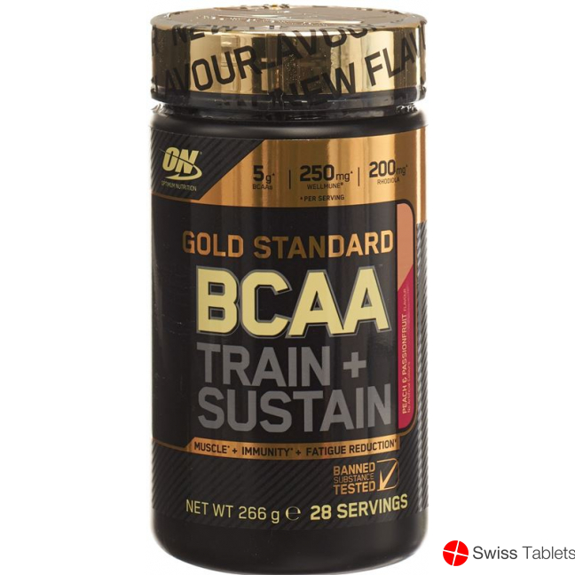 Optimum Bcaa Gold Std.t&s Peach&pass Fru 266g buy online