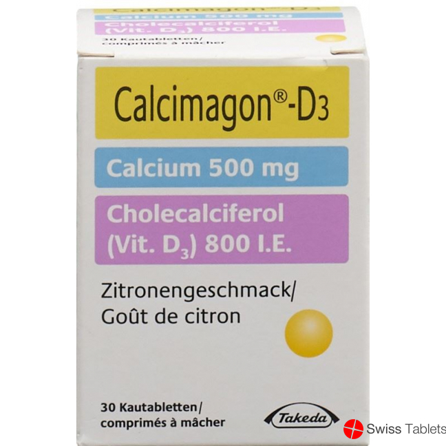 Calcimagon D3 500/800 Zitrone (o Aspar) Dose 30 Stück buy online