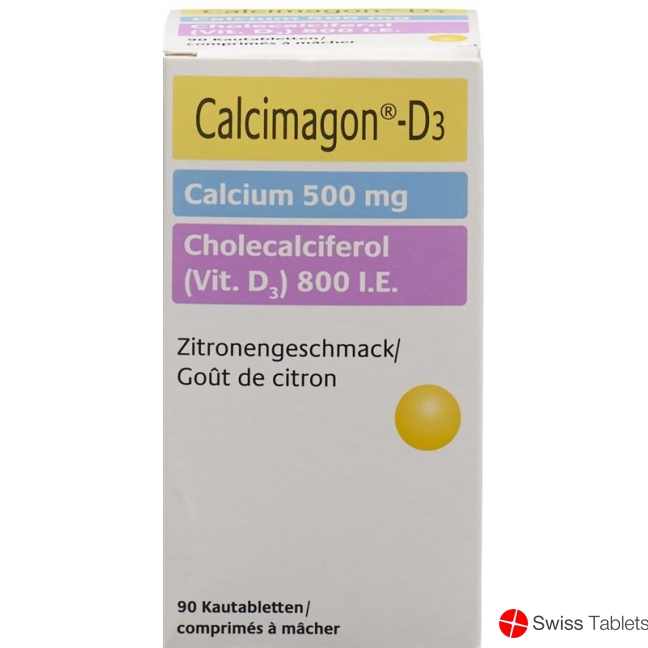 Calcimagon D3 500/800 Zitrone (o Aspar) Dose 90 Stück buy online