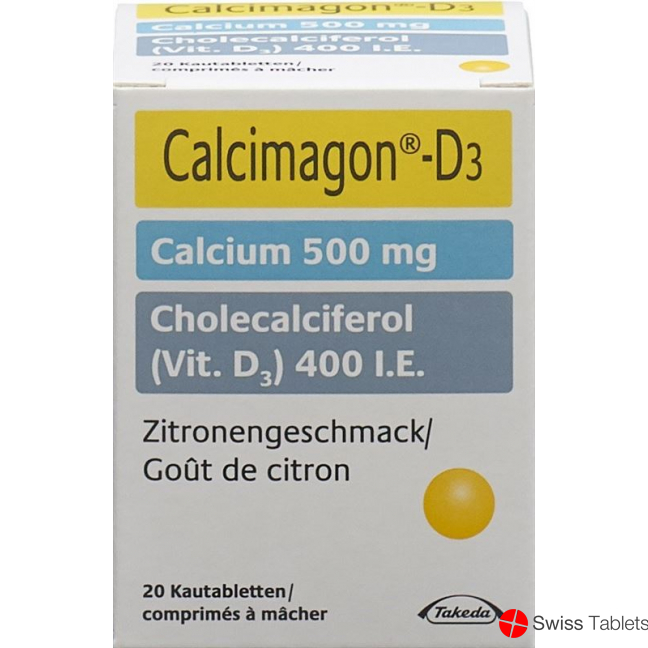 Calcimagon D3 Zitron (o Aspartam) Dose 20 Stück buy online