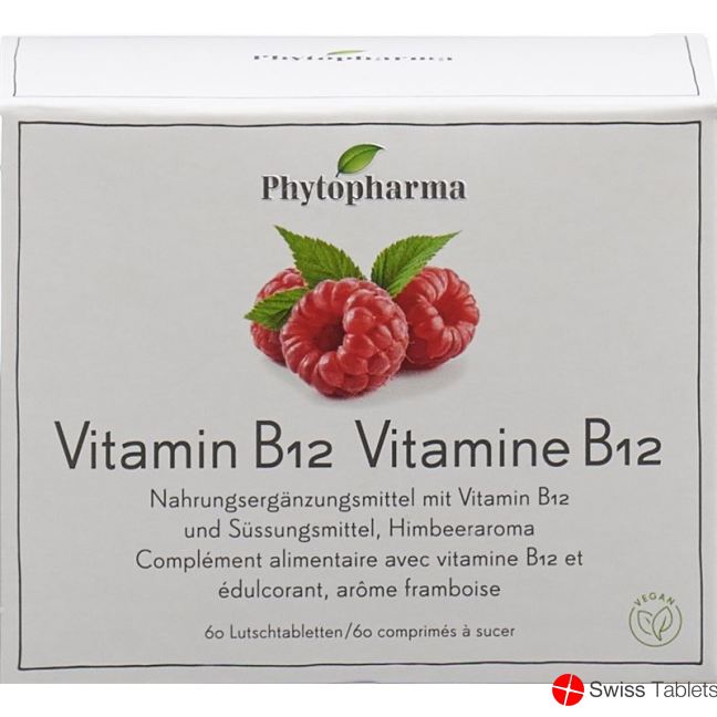 Phytopharma Vitamin B12 lozenges tin 60 pieces buy online