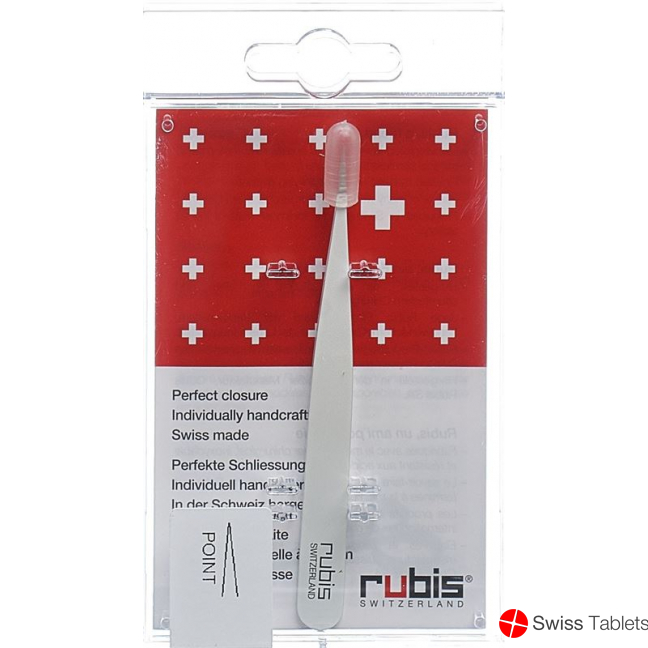 Rubis tweezers pointed white inox buy online