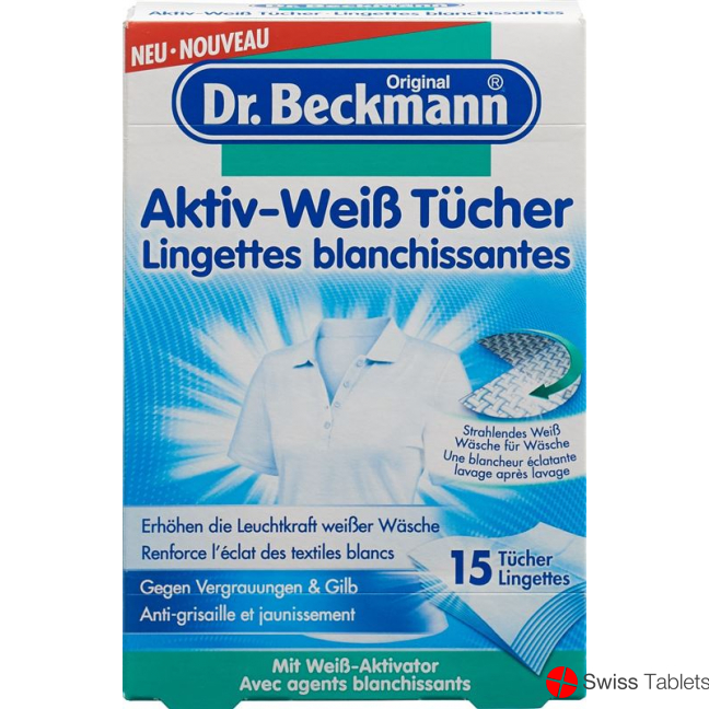 Dr. Beckmann Aktiv-wei? Tuecher 15 Stück buy online