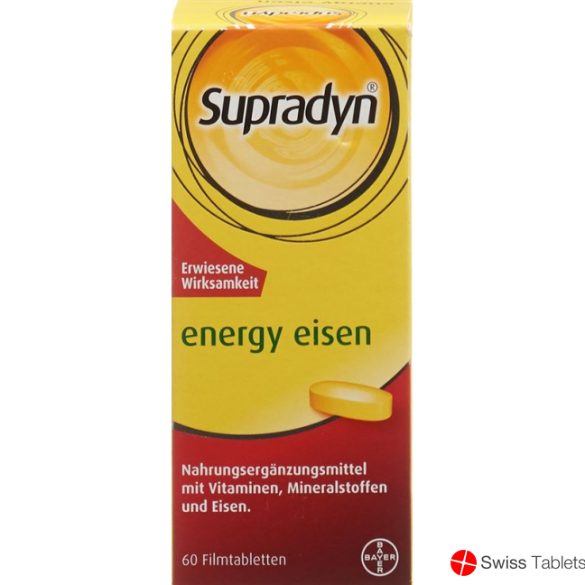 Supradyn Energy Iron Filmtablets Tin 60 pieces buy online