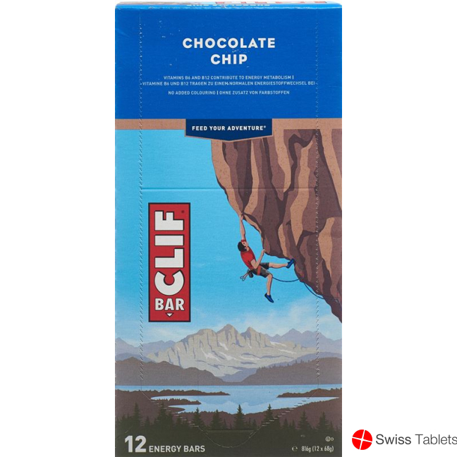 Clif Bar Chocolate Chip 12x 68g buy online