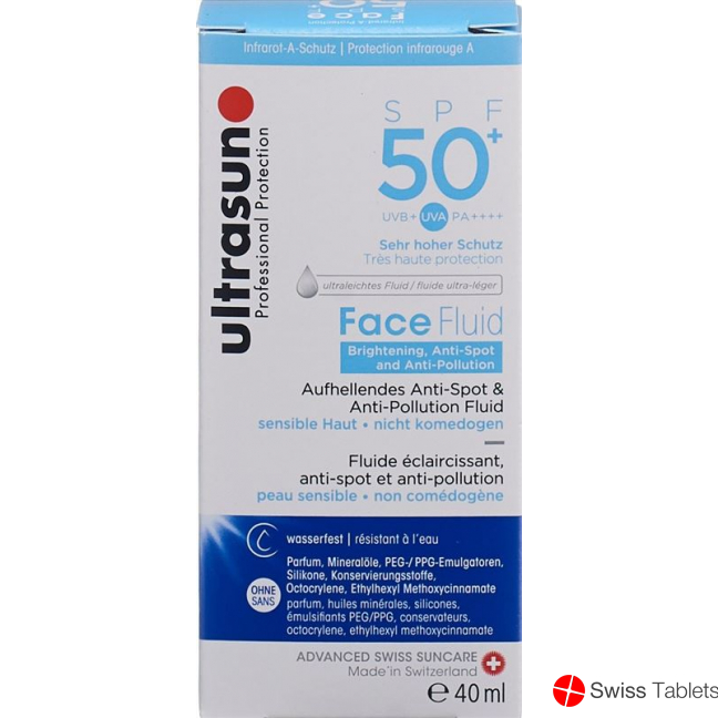 Ultrasun Face Fluid Bright & Anti-Pollution SPF 50+ 40ml buy online