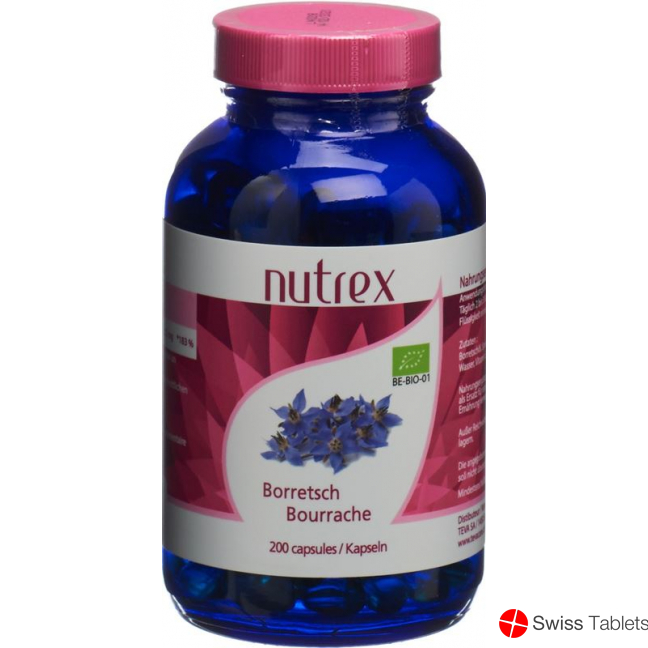 Nutrex Borretschoel Kapseln 500mg Bio 200 Stück buy online