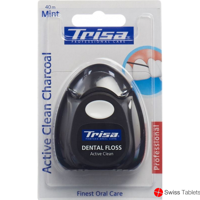 Trisa dental floss Active Clean Charcoal buy online