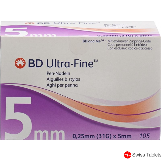 BD Ultra-Fine Pen Nadel 31g 0.25x5mm 105 Stück buy online