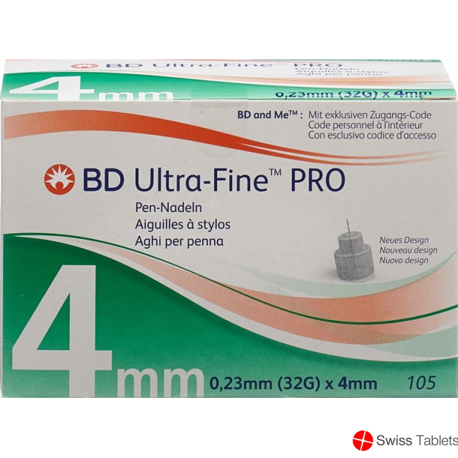 BD Ultra-Fine Pro Pen Nadel 32g 0.23x4mm 105 Stück buy online