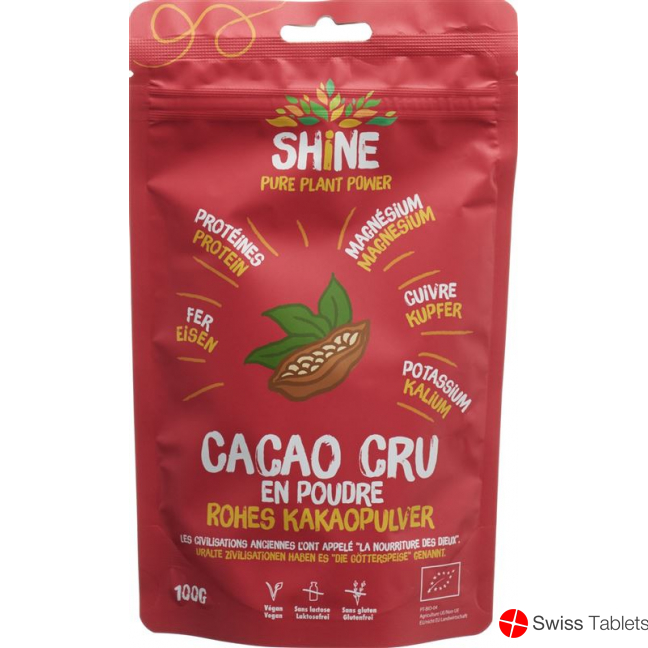 Shine Rohes Kakaopulver Bio Beutel 100g buy online