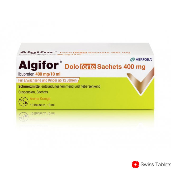 Algifor Dolo Forte Suspension 400mg/10ml 10 Beutel 10ml buy online