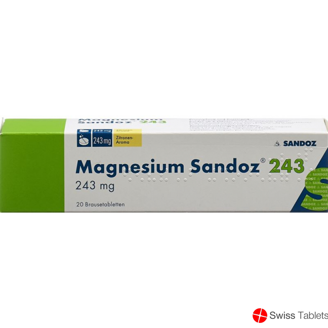 Magnesium Sandoz Brausetabletten 243mg Dose 20 Stück buy online