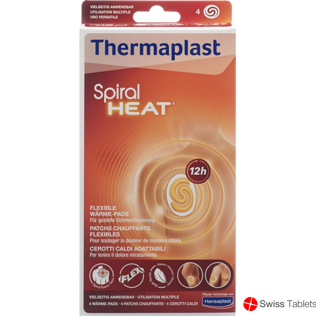Hansaplast Spiral Heat Wärme-pads Flexibel 4 Stück buy online