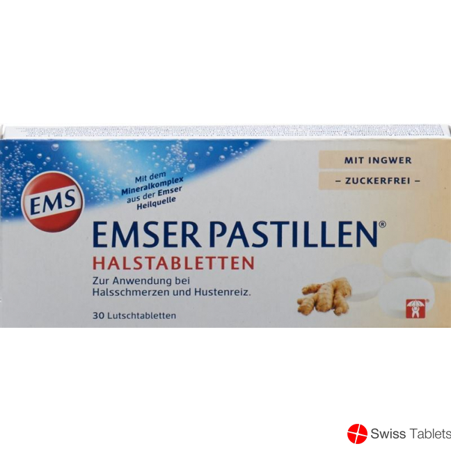 Emser Pastillen Zuckerfrei mit Ingwer 30 Stück buy online