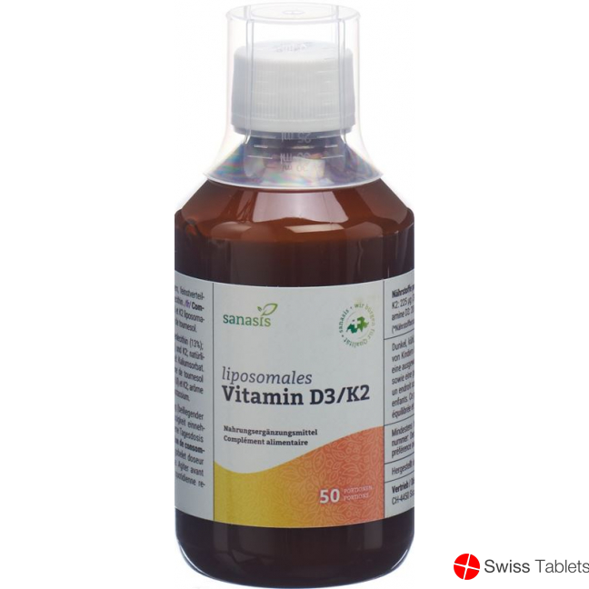 Sanasis Vitamin D3/k2 Liposomal 250ml buy online