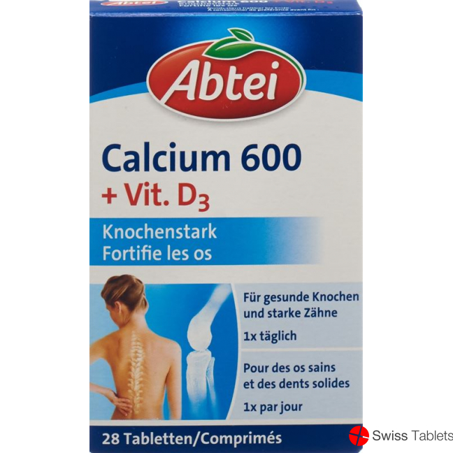 Abtei Calcium 600 + Vit D3 Tabletten 28 Stück buy online