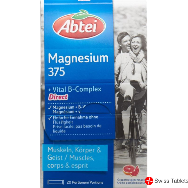 Abtei Magnesium 375 + Vital B-Complex sachet 20 pieces buy online