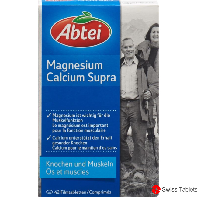 Abtei Magnesium Calcium Supra Filmtabletten 42 Stück buy online