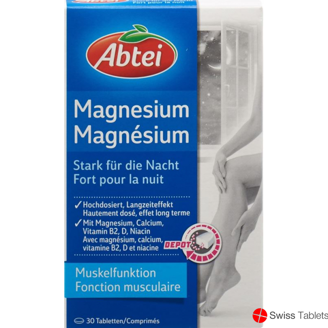 Abtei Magnesium Strong for Night Tablets Depot 30 Capsules buy online