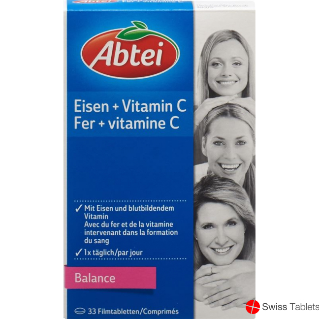 Abtei Eisen + Vitamin C Balance tablets 33 pieces buy online