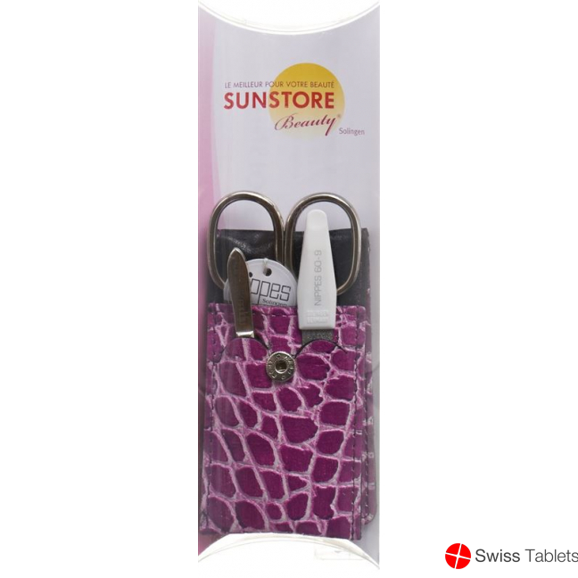 Sunstore Beauty Manikuer Set 3-teilig Lederetui Pink buy online