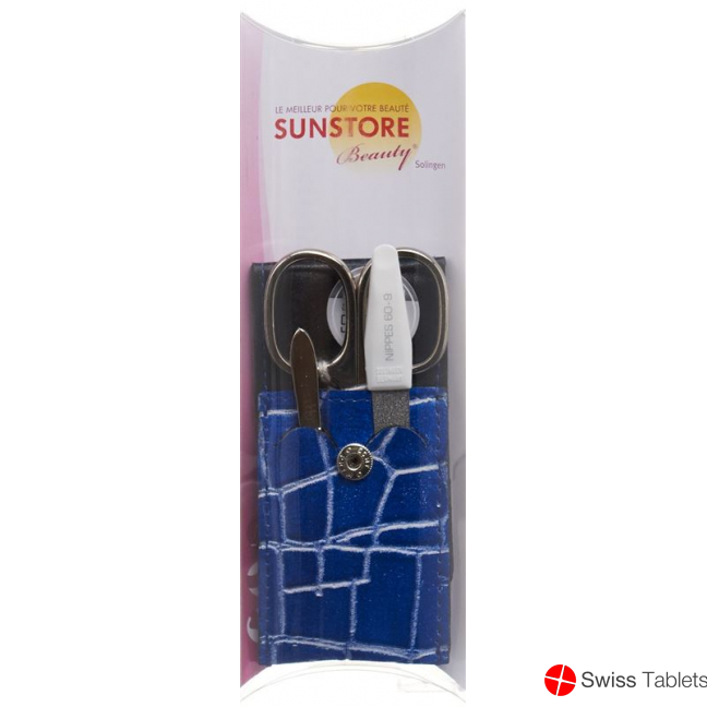 Sunstore Beauty Manikuer Set 3-teilig Lederetui Blau buy online