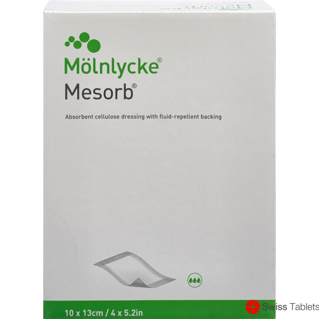 Mesorb Absorbierender Saugverband 10x13cm 50 Stück buy online