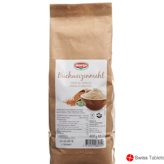 Morga Buchweizenmehl Bio Glutenfrei 400g buy online