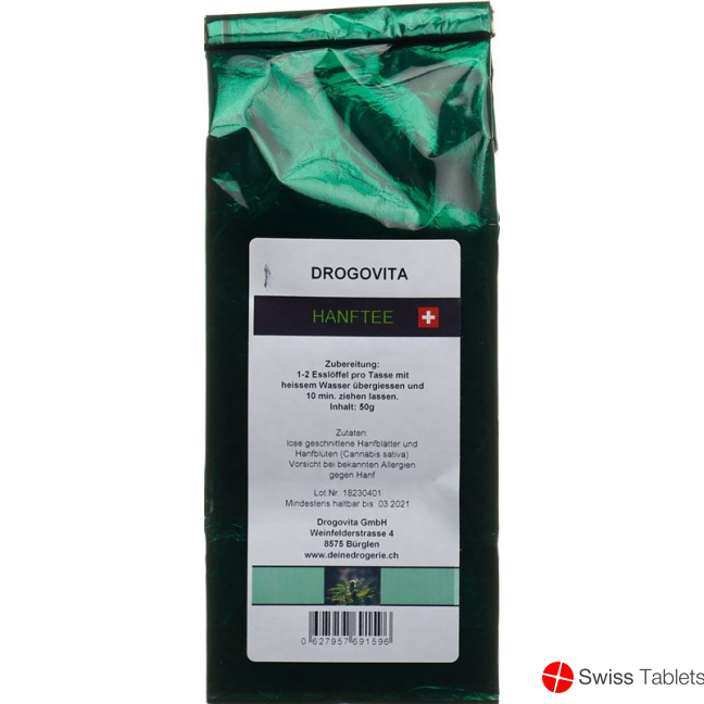 Drogovita Hanftee Beutel 50g buy online