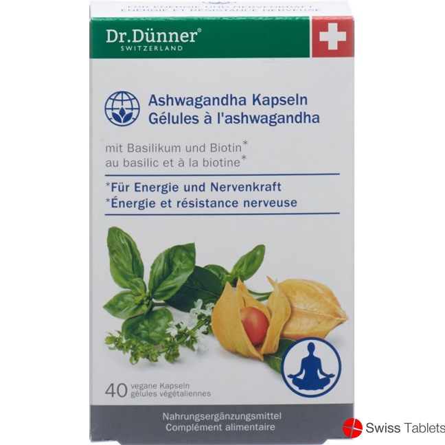 Dr. Dünner Phytoworld Ashwagandha Basil Biotin Capsules 40 Pieces buy online